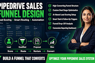 design high converting sales funnels inside pipedrive with lead scoring