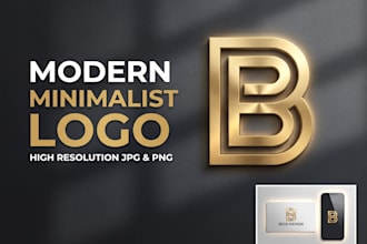 diseñare un logotipo moderno y minimalista para su negocio