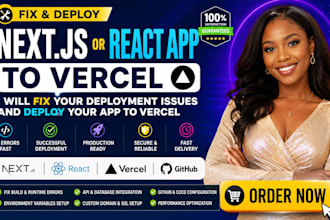 fix your deployment issues and deploy your next js or react app to vercel