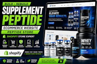 build rebuild supplement fda compliant peptide ecommerce website peptide store