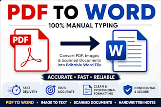 do PDF to word typing