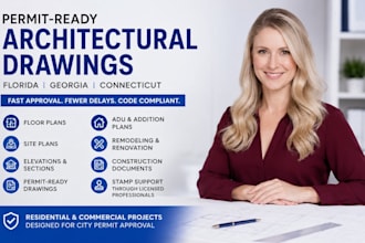 create permit ready architectural drawings for florida georgia and connecticut