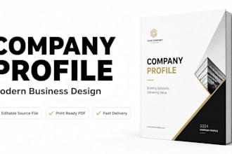 design a modern company profile and capability statement