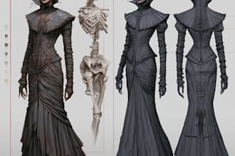design fantasy horror and fantasy horror character