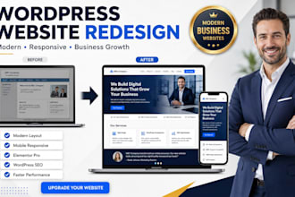 redesign wordpress website for modern business growth