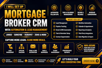 build mortgage CRM system using jungo surefire or hubspot via velocify