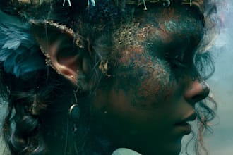 design a dreamy surreal or fantasy music album cover art