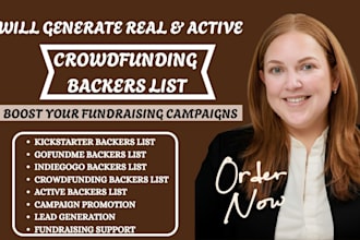 generate backers list, donors list for your indiegogo, kickstarter and gofundme