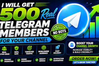 get 500 real telegram members for your channel