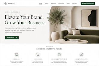 squarespace business website design, squarespace redesign, website development