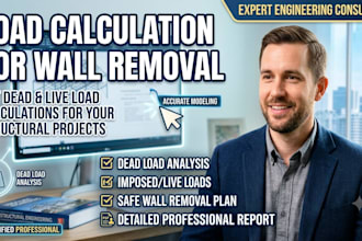 calculate dead loads and imposed live loads for your load bearing wall removal