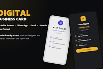 design a professional digital business card for you