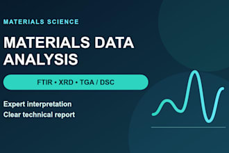 analyze ftir xrd tga dsc and materials characterization data