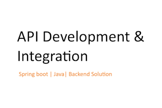 develop apis and integrations using java and springboot