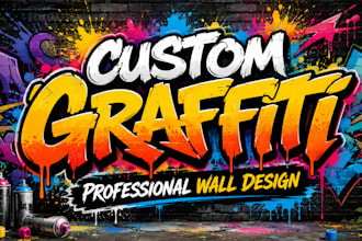 create custom graffiti and mural wall art design