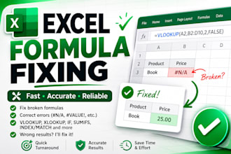 fix excel formulas and spreadsheet errors