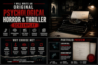 write a original psychological horror or thriller screenplay