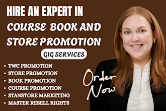 promote your course, master resell rights,  stanstore marketing book promotion