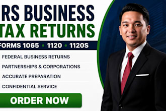 prepare and e file irs forms 1065, 1120 and 1120s business tax returns