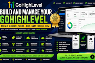 build and manage your gohighlevel agency account, white label, saas pro ghl crm