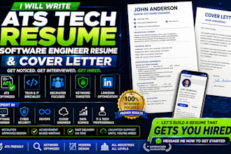 write ats tech resume software engineer resume  cover letter
