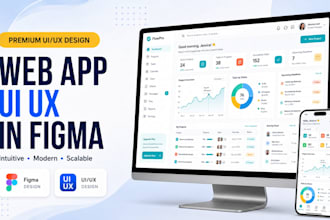 modern saas dashboard and web app UI UX in figma