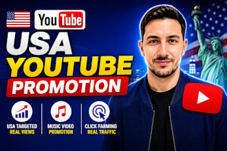 growth USA youtube channel, click farming USA music video promotion monetization
