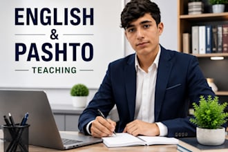 teach english and pashto professionally