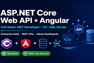 develop dotnet web api and angular full stack application with entity framework