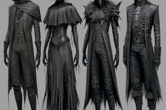 design fantasy horror and fantasy horror couple character