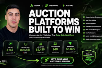 auction website online auction bidding website real time auction charity auction
