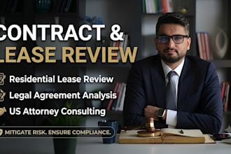be your US attorney for contract and residential lease review