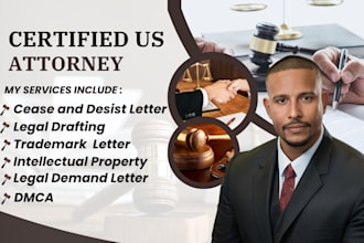 draft cease and desist letters for copyright, trademark, and legal disputes