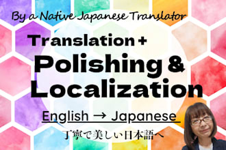translate and localize english into polished japanese