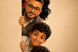 create stunning 3d family portraits