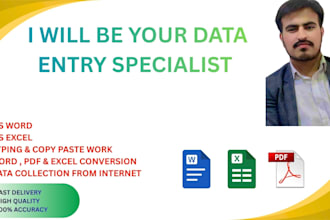 be your data entry specialist