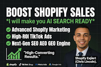 do shopify marketing promotion and shopify seo aeo geo to boost shopify sales
