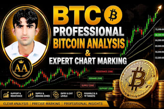 provide professional bitcoin analysis with chart marking