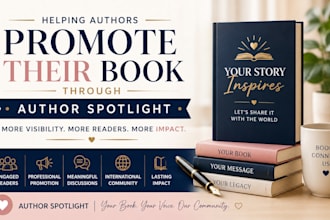 professionally promote your book with an exclusive author spotlight