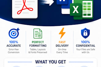 convert PDF to editable word or excel manually
