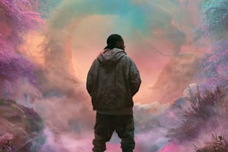 design a dreamy surreal or fantasy album cover