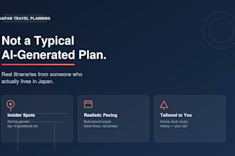 design a personalized japan travel itinerary with local insider spots