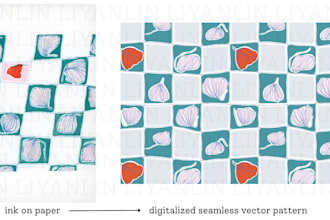 design premium hand drawn seamless vector patterns
