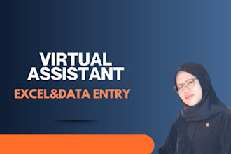 be your virtual assistant for data entry, excel, and google calendar