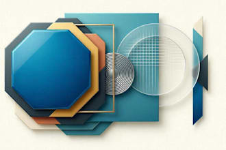 create abstract geometric digital art
