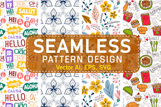 draw seamless pattern design