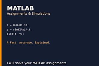 solve your matlab assignments and simulations