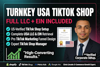 do usa tiktok shop setup with llc ein and tiktok shop marketing manager