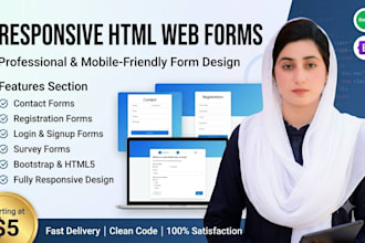 create responsive HTML web forms