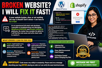 fix wordpress errors shopify bugs and liquid code issues